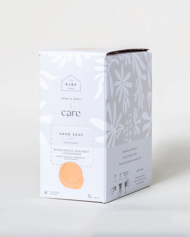 
  
    The
  
    Bare
  
    Home
  
 Hand Soap 3 Litre Refill Box Blood Orange Bergamont + Sandalwood