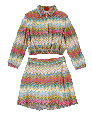 
  
    Missoni
  
 Girls Multi/Print Blouse & Skort Set