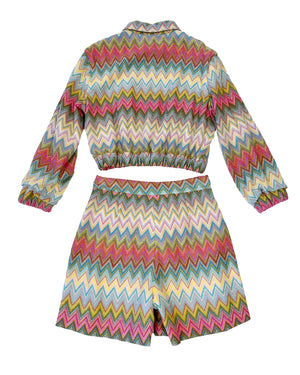 
  
    Missoni
  
 Girls Multi/Print Blouse & Skort Set