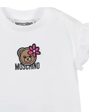
  
    Moschino
  
 Baby Girls White T & Legging Set