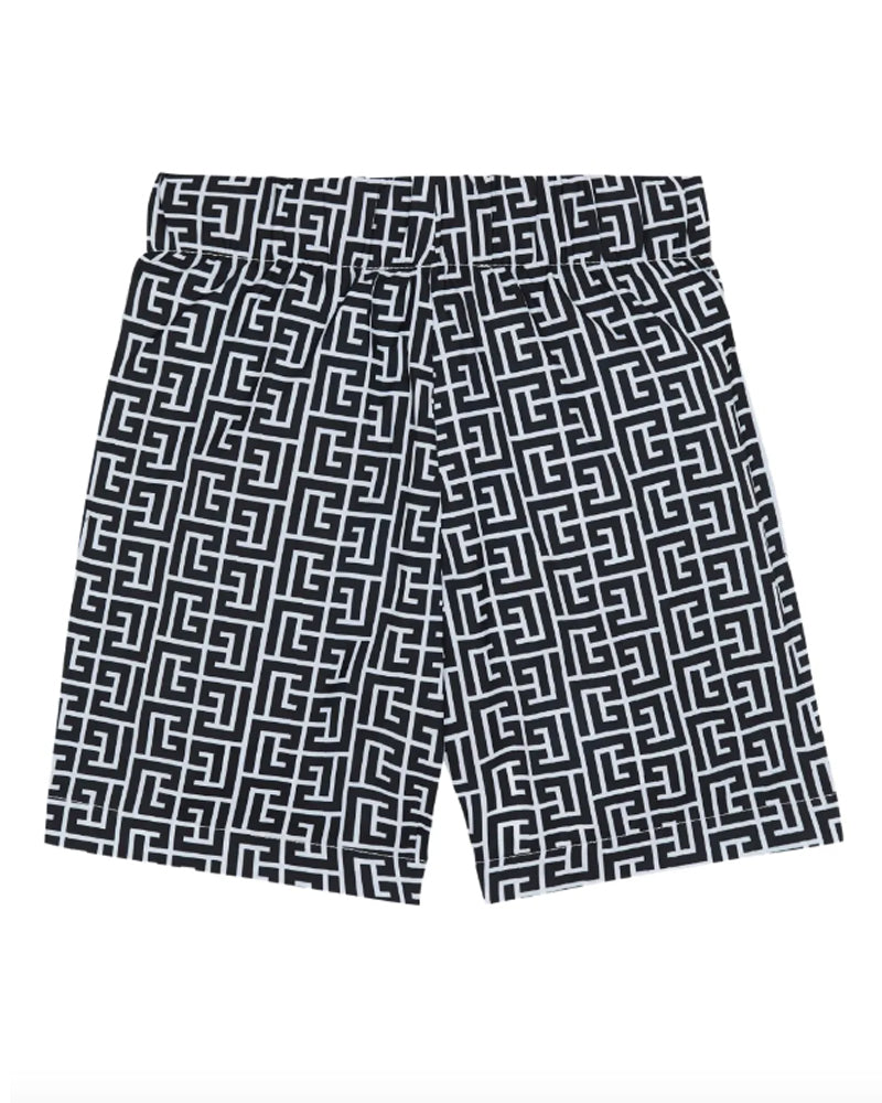 
  
    Balmain
  
 Boys Black Monogram Swim Shorts