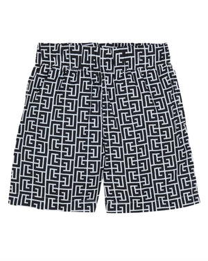 
  
    Balmain
  
 Boys Black Monogram Swim Shorts