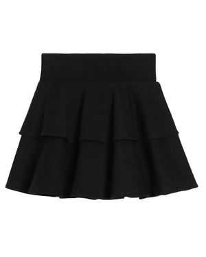 
  
    Dolce
  
    &
  
    Gabbana
  
 Girls Black Embroidery Logo Layered Skirt