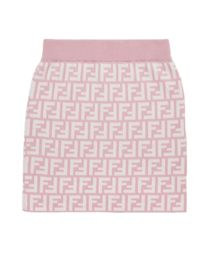 Girls Pink FF Knit Skirt