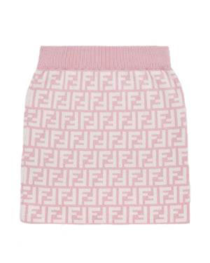 
  
    Fendi
  
 Girls Pink FF Knit Skirt