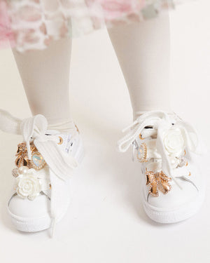 
  
    Monnalisa
  
 Girls White Charm Sneakers