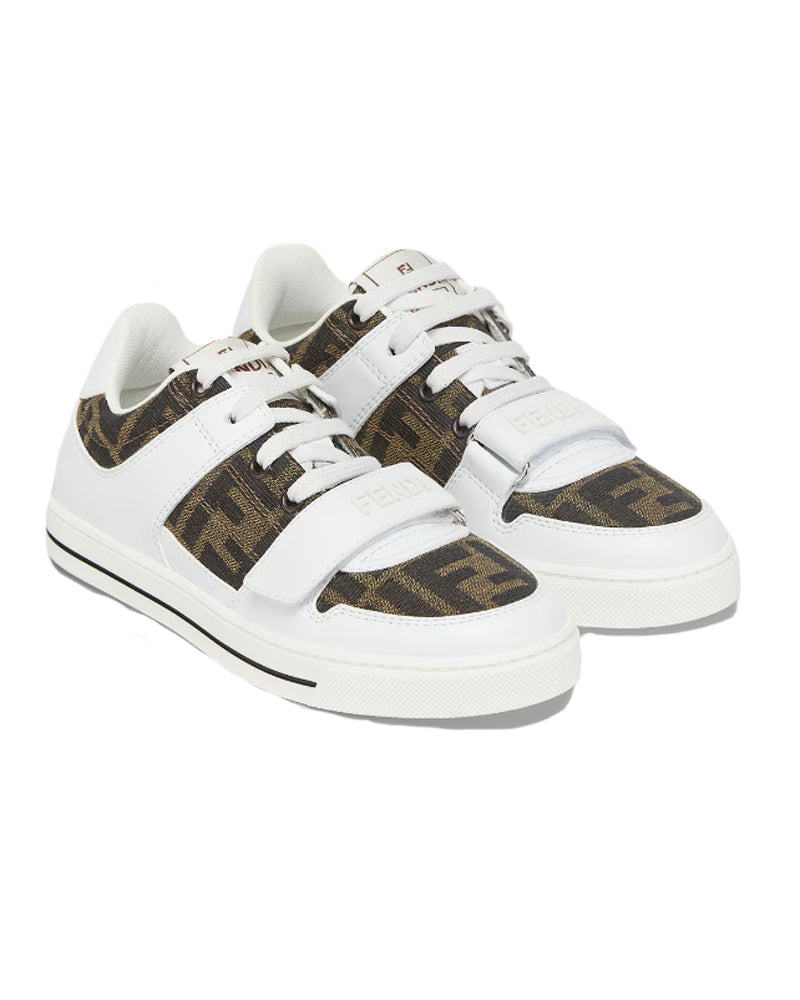 
  
    Fendi
  
 White FF Lace Up Sneakers