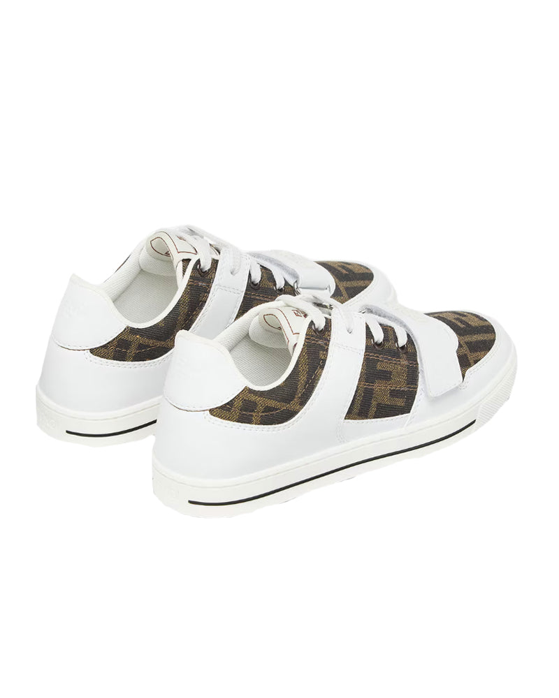 
  
    Fendi
  
 White FF Lace Up Sneakers