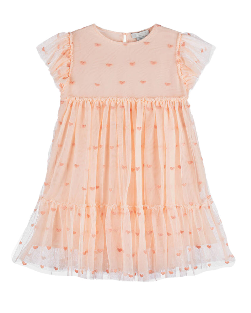 Stella, Mccartney, Kids, Girls Pink Hearts Tulle Dress
