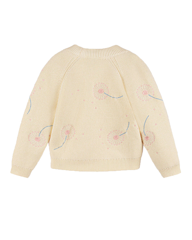 STELLA MCCARTNEY KIDS Girls Ivory Cotton Dandelion Cardigan