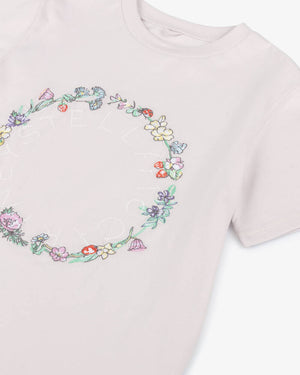 
  
    Stella
  
    Mccartney
  
    Kids
  
 Girls Purple Embroiderd Flower T-Shirt