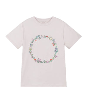 
  
    Stella
  
    Mccartney
  
    Kids
  
 Girls Purple Embroiderd Flower T-Shirt