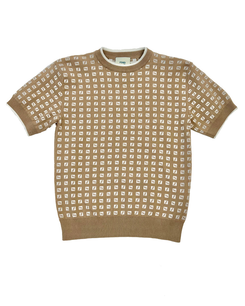 
  
    Fendi
  
 Girls Beige Knit Micro FF Top