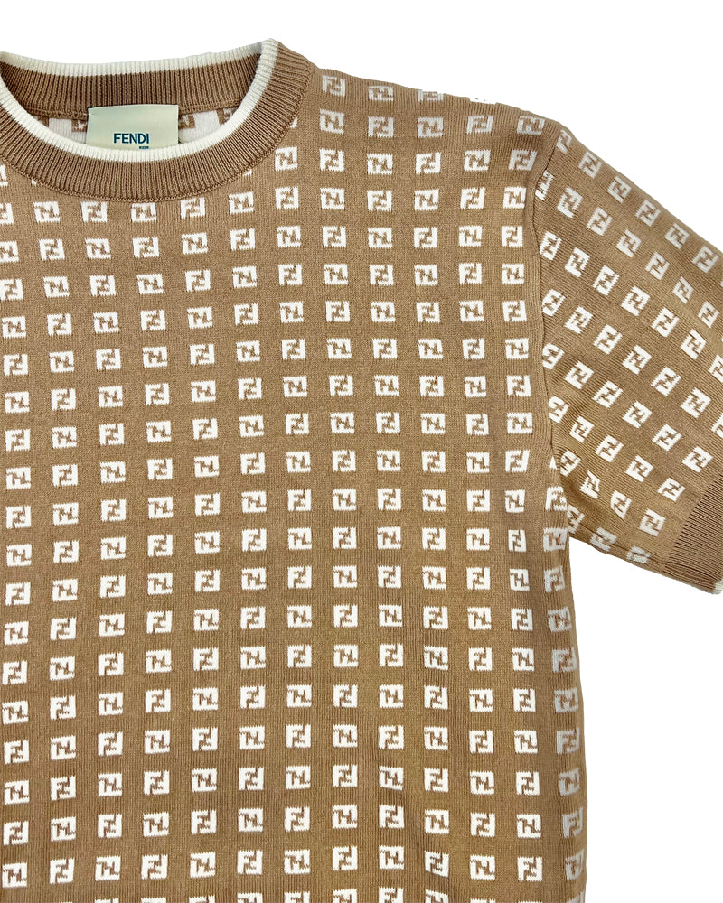 
  
    Fendi
  
 Girls Beige Knit Micro FF Top