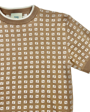 
  
    Fendi
  
 Girls Beige Knit Micro FF Top