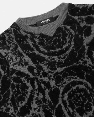 
  
    Versace
  
 Barocco Jacquard Knit Sweater