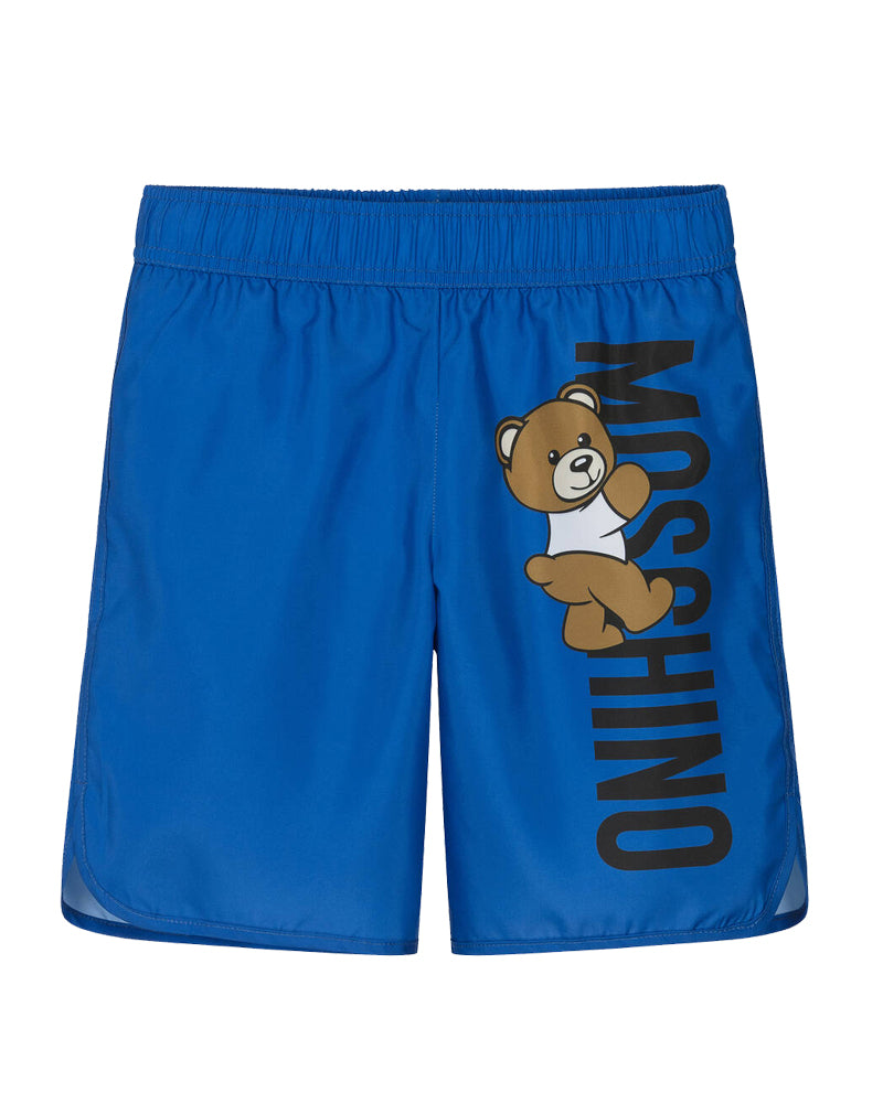 Moschino Boys Blue Swim Short - Designer Kids Wear