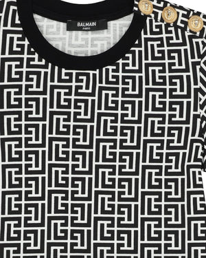 
  
    Balmain
  
 Girls Black Monogram Dress