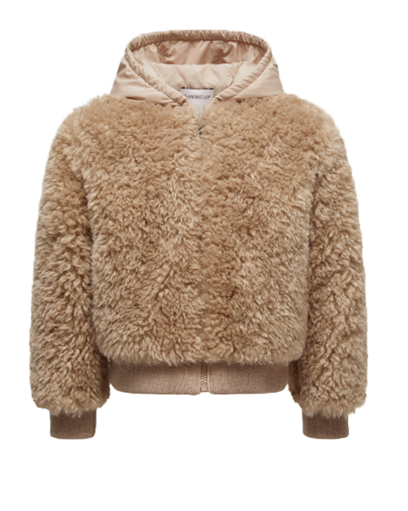 Girls Brown Teddy Jacket