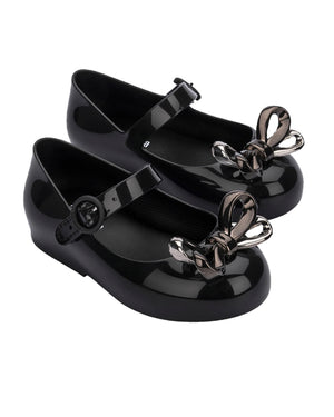 
  
    Mini
  
    Melissa
  
 Girls Black Sweet Love Glam BB Ballerina