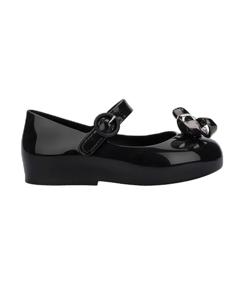 Girls Black Sweet Love Glam BB Ballerina