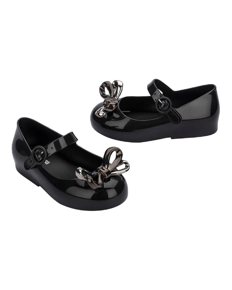 Girls Black Sweet Love Glam BB Ballerina