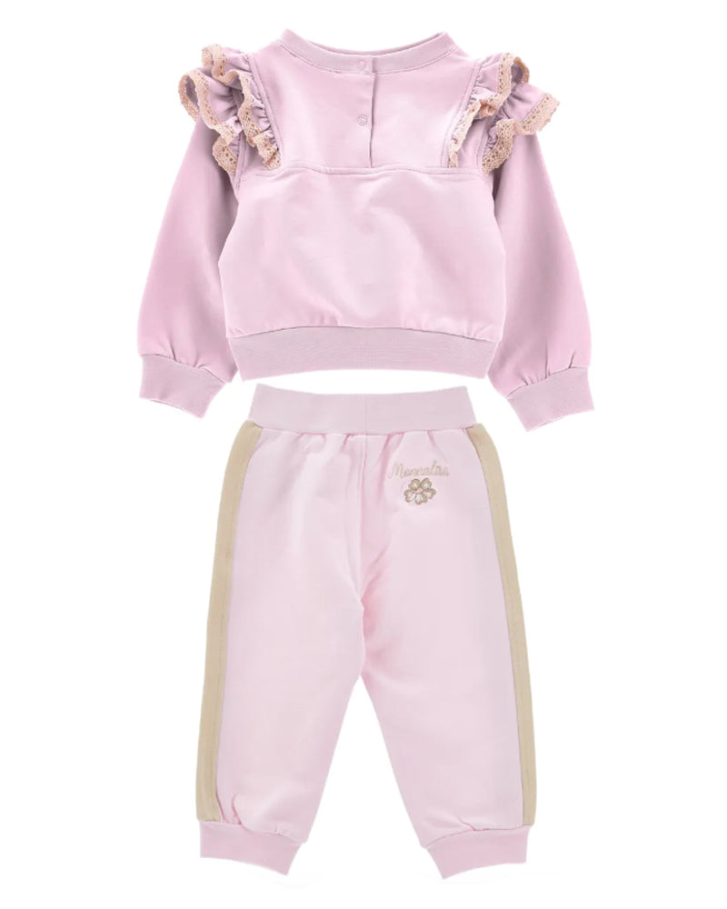 
  
    Monnalisa
  
 Baby Girls Pink Rabbit-Print Tracksuit