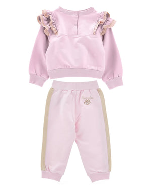 
  
    Monnalisa
  
 Baby Girls Pink Rabbit-Print Tracksuit
