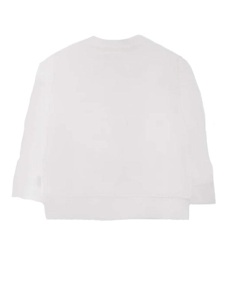 Baby Girls White Flower Logo Sweatshirt