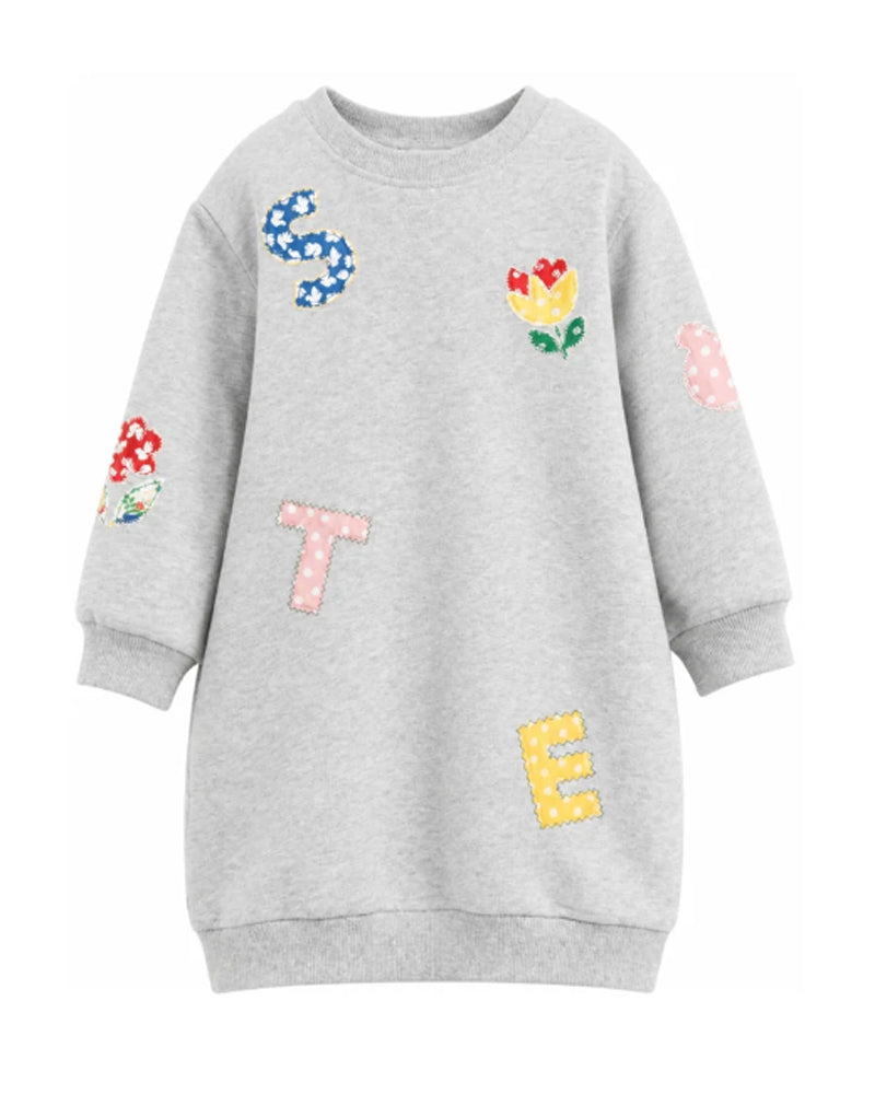 
  
    Stella
  
    Mccartney
  
    Kids
  
 Girls Grey Patch Sweater Dress