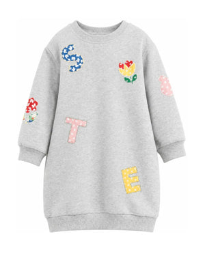 
  
    Stella
  
    Mccartney
  
    Kids
  
 Girls Grey Patch Sweater Dress