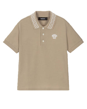 
  
    Versace
  
 Boys Beige Medusa Greca Polo