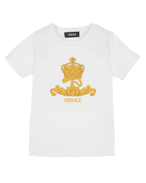 
  
    Versace
  
 Baby White Logo Crest T-Shirt