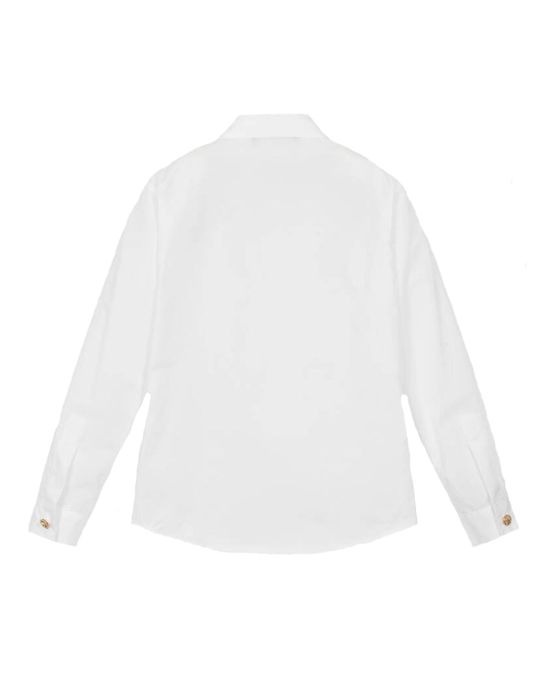 Baby Boys White Cotton Shirt