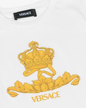 
  
    Versace
  
 Baby White Logo Crest T-Shirt