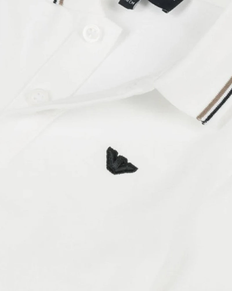 
  
    Emporio
  
    Armani
  
 Baby Boys White Long Sleeve Cotton Polo