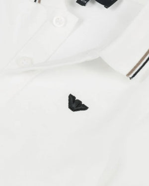 
  
    Emporio
  
    Armani
  
 Baby Boys White Long Sleeve Cotton Polo