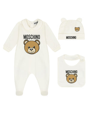 
  
    Moschino
  
 Baby White 3 Piece Bear Gift Set