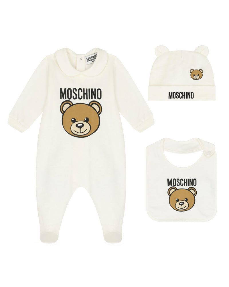 
  
    Moschino
  
 Baby Ivory Bear 3 Piece Gift Set