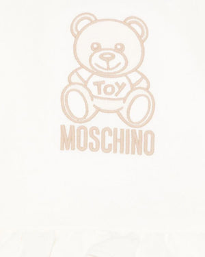 
  
    Moschino
  
 Baby Girls Ivory Embroidered Bear Dress