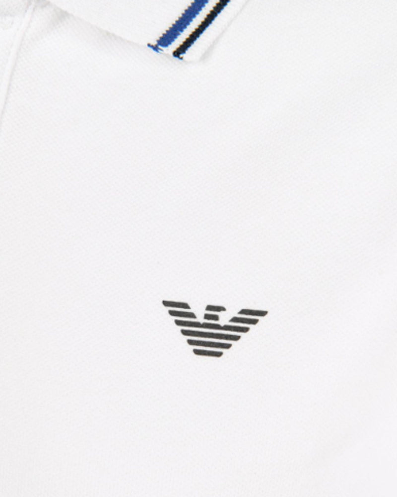 Boys White Cotton Polo