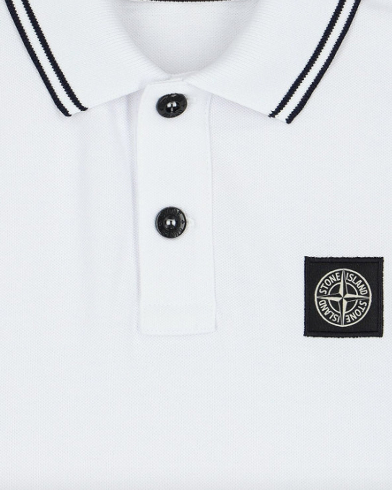 Boys White Logo Polo