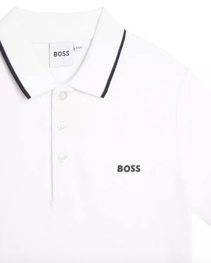 
  
    Boss
  
 Boys White Cotton Polo