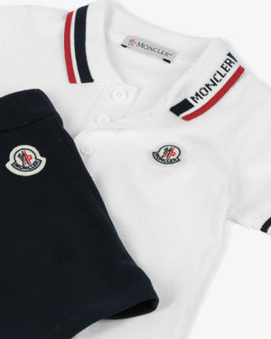 
  
    Moncler
  
    Enfant
  
 Baby Boys White Polo & Short Set