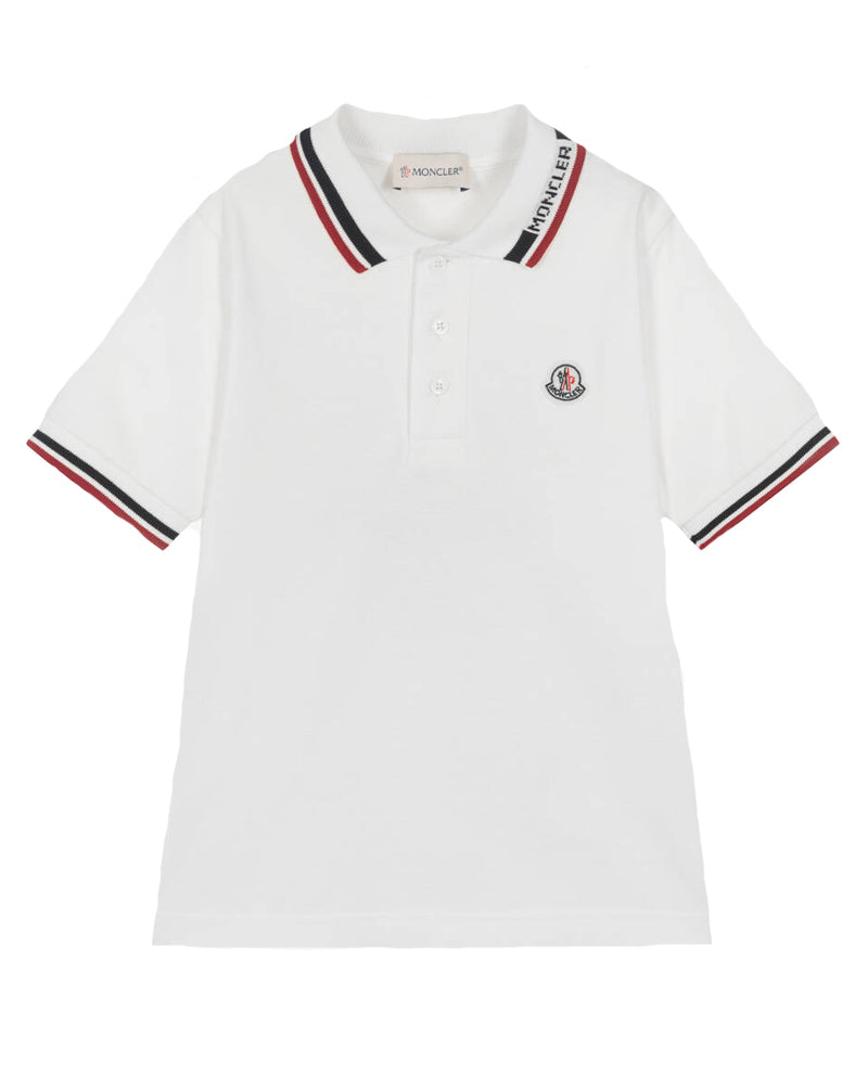       Moncler      Enfant   Boys White Polo