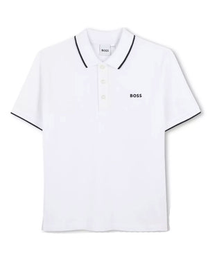 
  
    Boss
  
 Boys White Cotton Polo