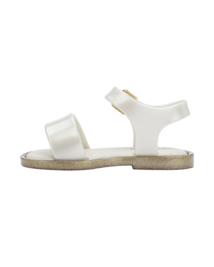 
  
    Mini
  
    Melissa
  
 Girls White/Glitter Mar Sandal