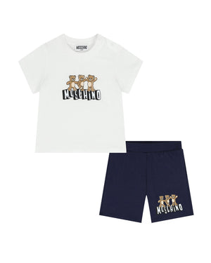 
  
    Moschino
  
 Baby Boys White Bear T & Short Set