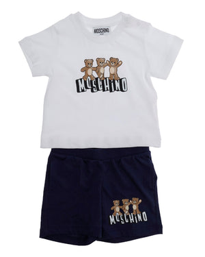 
  
    Moschino
  
 Baby Boys White Bear T & Short Set