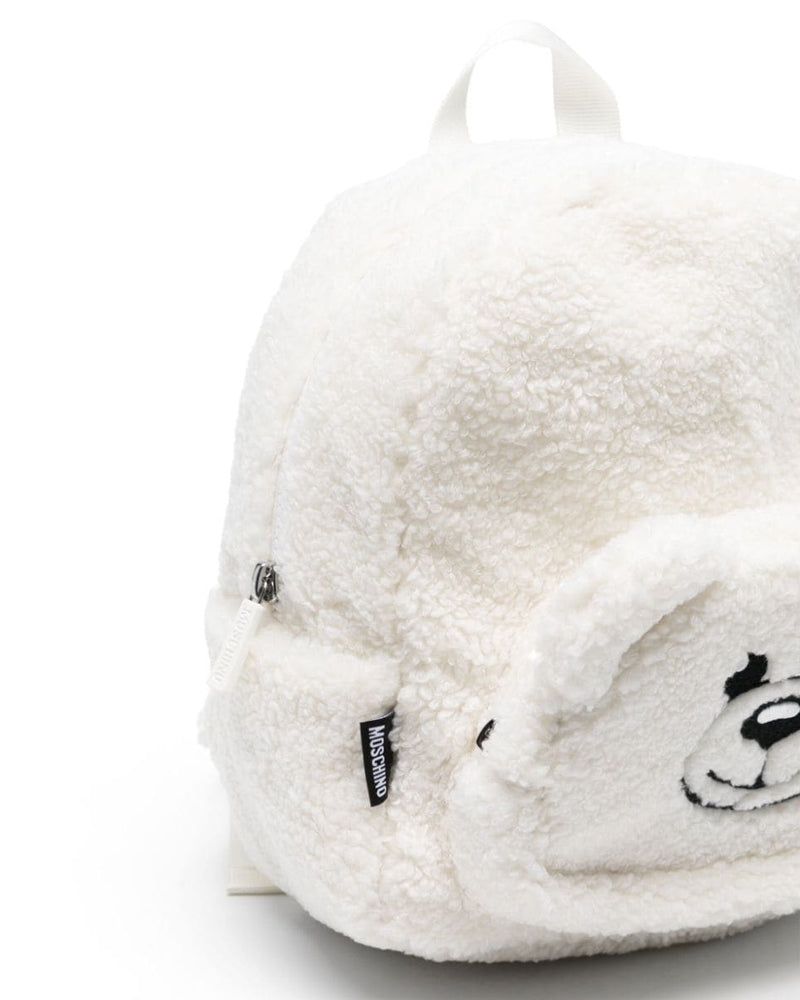 Ivory Fuzzy Bear Backpack